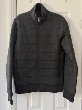 Lacoste Dark Gray Quilted Full-Zip Jacket